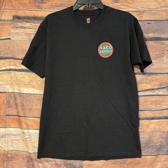 Taco Joint T-Shirt Medium Black Double Sided Short Sleeve Flying Wings Texas - Picture 2 of 7